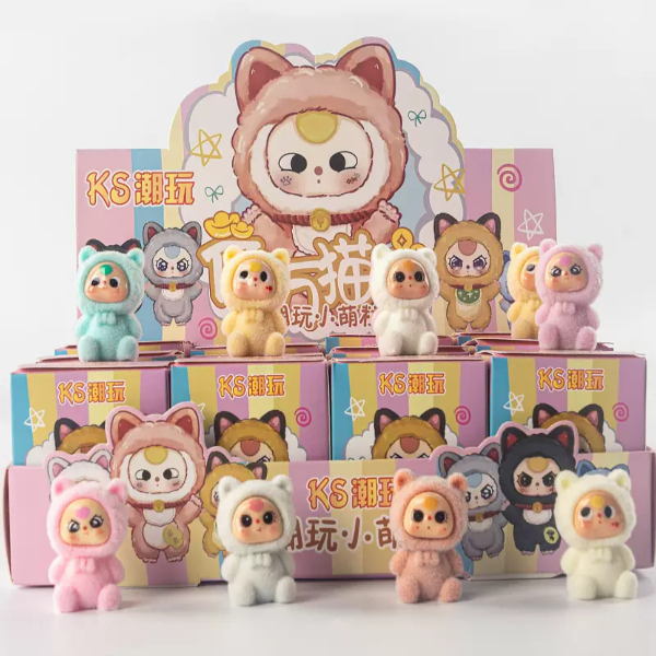新作ラブラブ フェルト 泣き子ワンダー フィギュア ミニチュア アクセサリー 小女警 3D ブラインドボックス